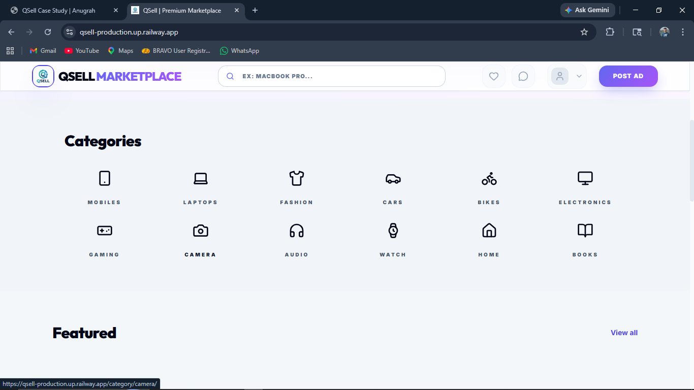 Categories Section